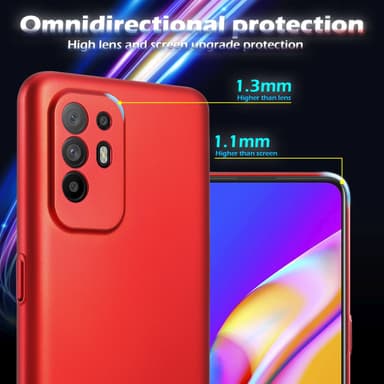 Oppo A94 5G Skal Fodral Case (Röd)