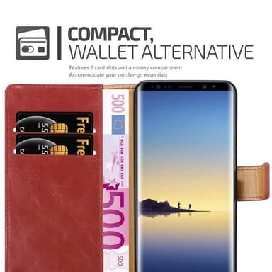 Samsung Galaxy NOTE 8 Plånboksfodral Skal (Röd)