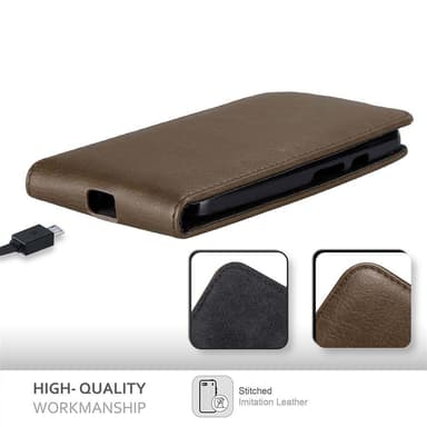 Motorola MOTO G2 Flipfodral Skal (Brun)
