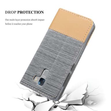 Honor 7 Plånboksfodral Skal (Grå)