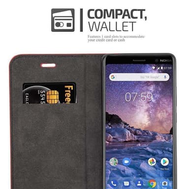 Nokia 7 PLUS Skal Fodral Case (Röd)