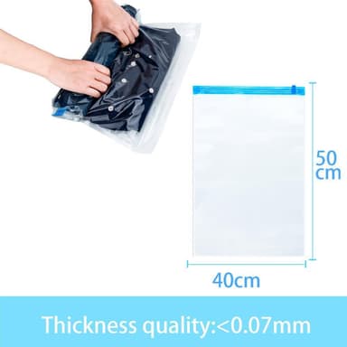 10x Vakuumpåsar 40 x 50 Vakuumförvaringspåsar Klädpåsar
