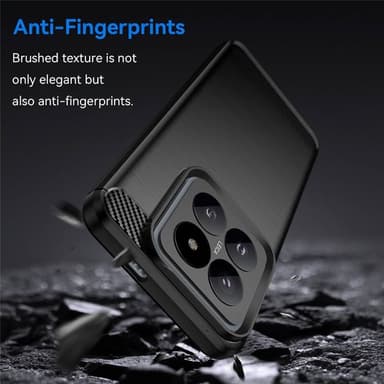 Borstat silikon skal Xiaomi 14 Pro - Svart