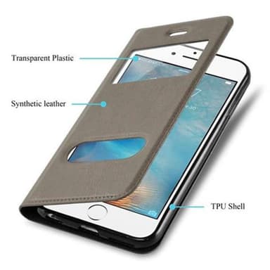 iPhone 6 / 6S Plånboksfodral Skal (Brun)