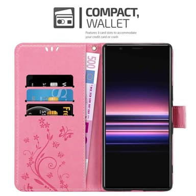 Sony Xperia 5 Plånboksfodral Skal (Rosa)