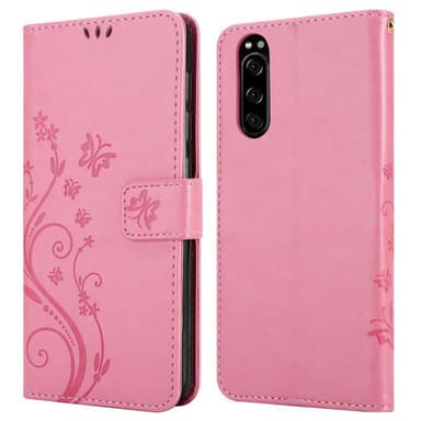 Sony Xperia 5 Plånboksfodral Skal (Rosa)