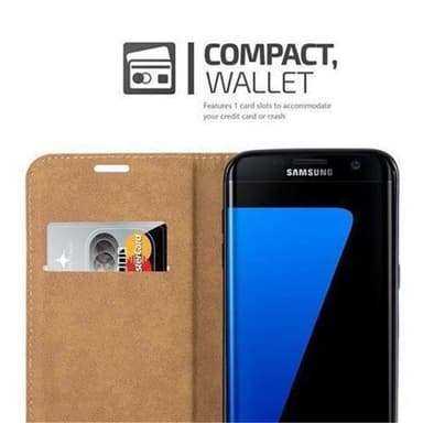 Samsung Galaxy S7 EDGE Plånboksfodral Skal (Grå)