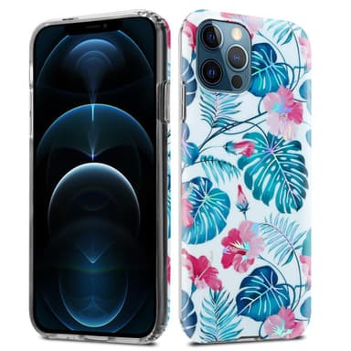 iPhone 12 PRO MAX Fodral Skal Blommor (Vit)