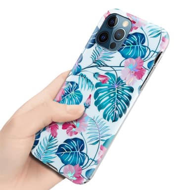 iPhone 12 PRO MAX Fodral Skal Blommor (Vit)