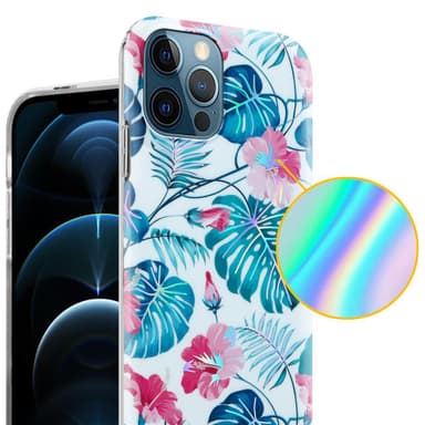 iPhone 12 PRO MAX Fodral Skal Blommor (Vit)