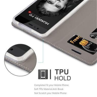Huawei P10 Plånboksfodral Skal (Grå)