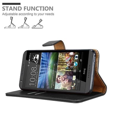 HTC Desire 820 Plånboksfodral Skal (Svart)