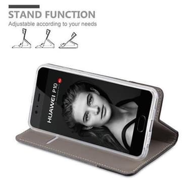 Huawei P10 Plånboksfodral Skal (Grå)
