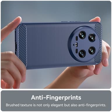 SKALO Xiaomi 14 Ultra 5G Armor Carbon Stöttåligt TPU-skal - Blå