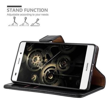 Huawei P8 LITE 2015 Plånboksfodral Skal (Svart)