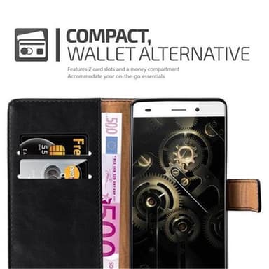 Huawei P8 LITE 2015 Plånboksfodral Skal (Svart)