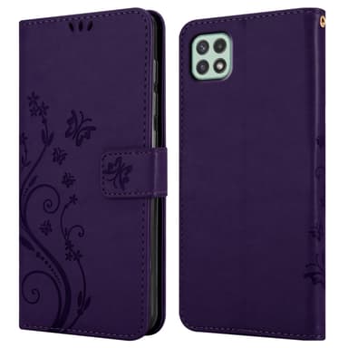 Samsung Galaxy A22 5G Plånboksfodral Skal (Lila)