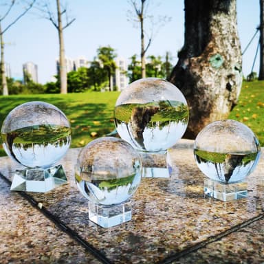 Glaskula stativ Glasboll Kristallboll Fotoboll (130 mm)