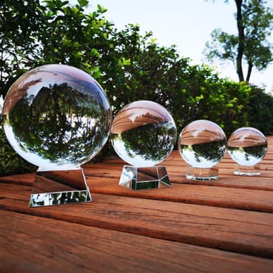 Glaskula stativ Glasboll Kristallboll Fotoboll (130 mm)