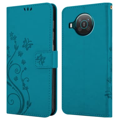 Nokia X10 / X20 Plånboksfodral Skal (Blå)