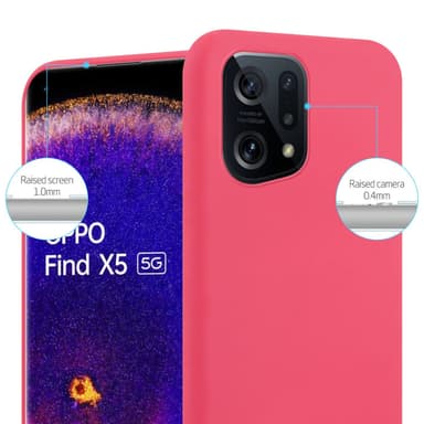 Skal Oppo FIND X5 Fodral Case (Röd)