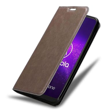Motorola ONE MACRO Skal Fodral Case (Brun)