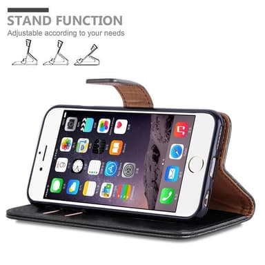 iPhone 6 PLUS / 6S PLUS Plånboksfodral Skal (Svart)