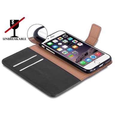 iPhone 6 PLUS / 6S PLUS Plånboksfodral Skal (Svart)