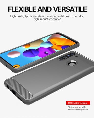 Samsung Galaxy A21 Skal Fodral Case (Grå)