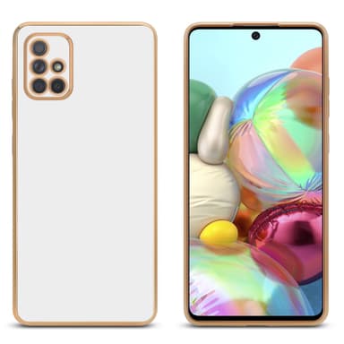 Samsung Galaxy A71 4G Skal Fodral Case (Vit)