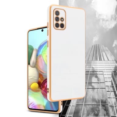 Samsung Galaxy A71 4G Skal Fodral Case (Vit)