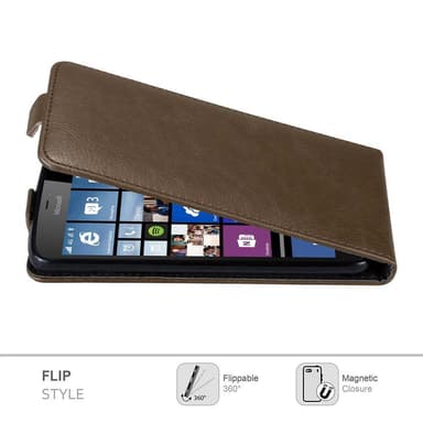 Nokia Lumia 640 XL Flipfodral Skal (Brun)