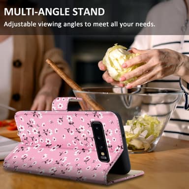 Samsung Galaxy S10 PLUS Plånboksfodral Skal (Rosa)