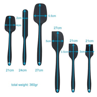 Spatula Set i 6 delar Non-stick Silicone Spatula Set