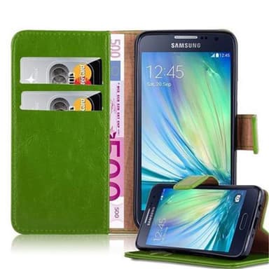 Samsung Galaxy A3 2015 Plånboksfodral Skal (Grön)