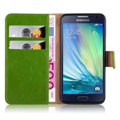 Samsung Galaxy A3 2015 Plånboksfodral Skal (Grön)