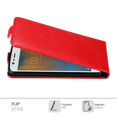 Nokia 3 2017 Flipfodral Skal (Röd)