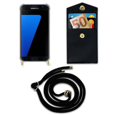 Samsung Galaxy S7 EDGE Skal Fodral Kedja (Svart)