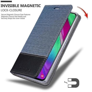 Samsung Galaxy A40 Plånboksfodral Skal (Blå)