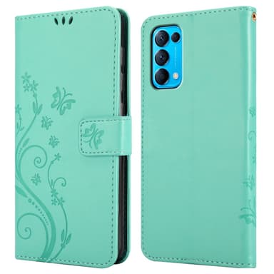 Oppo FIND X3 LITE Plånboksfodral Skal (Turkos)