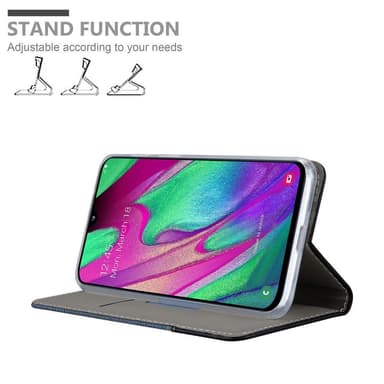 Samsung Galaxy A40 Plånboksfodral Skal (Blå)