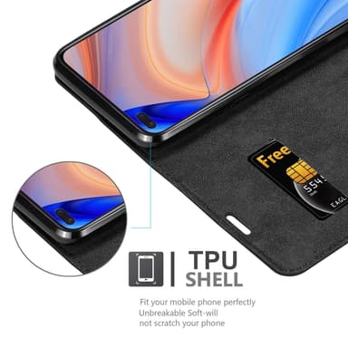 Oppo Reno4 Skal Fodral Case (Svart)
