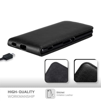 Sony Xperia M5 Flipfodral Skal (Svart)