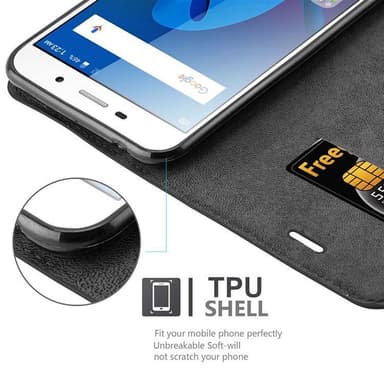 Skal ZTE Blade A602 Plånboksfodral (Svart)