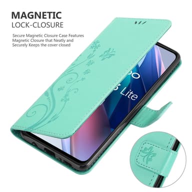Oppo FIND X3 LITE Plånboksfodral Skal (Turkos)