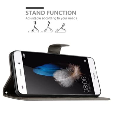 Huawei P8 LITE 2015 Plånboksfodral Skal (Grå)