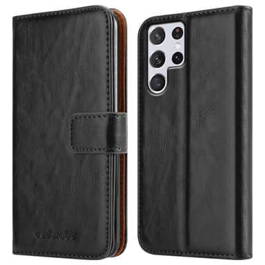 Samsung Galaxy S22 ULTRA Plånboksfodral Skal (Svart)