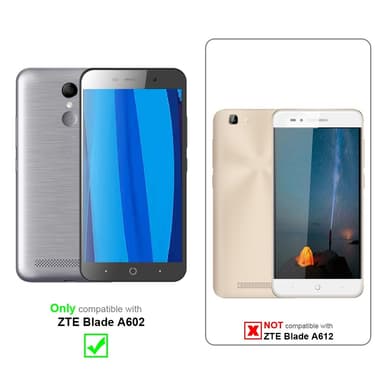Skal ZTE Blade A602 Plånboksfodral (Svart)