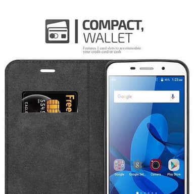 Skal ZTE Blade A602 Plånboksfodral (Svart)