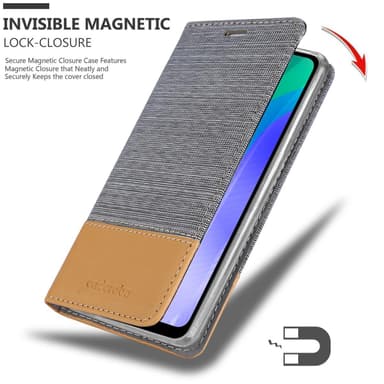 Huawei Y6P Plånboksfodral Skal (Grå)